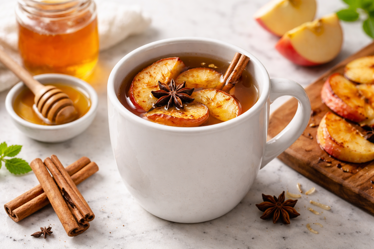 Tisane pomme rôtie, cannelle & miel