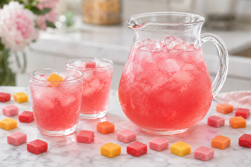 Punch rose aux bonbons Starburst